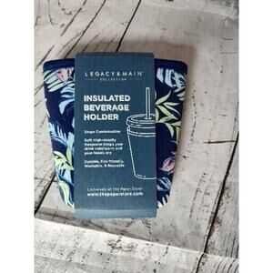 Paper Store Insulated Beverage Holder Legacy & Main Collection fits 24-26 oz cup